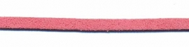 Imitatie suede veter oud roze 3 mm