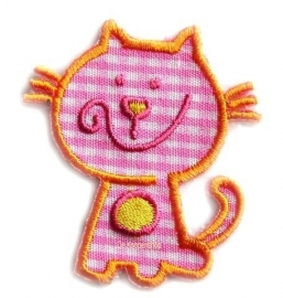 A0162 Poes geruit roze