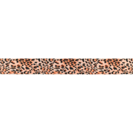 Tijger/panter band satijn 2.5cm