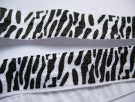 Elastisch biasband  zebra (haarband) 1,5 cm