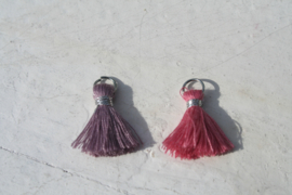 Kwastje Ibiza/bohemian style 2cm  violet