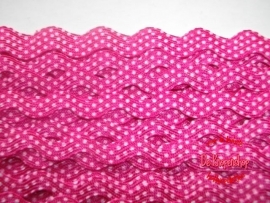 Zigzagband fuchsia polkadot 5mm