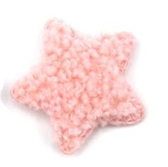 Ster fluffy-teddy licht roze 4.5cm.