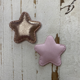 Ster metallic roze, 5cm.