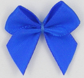 Strikje kobalt/royal blue satijn 2.4cm.