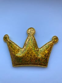 kroon metallic glitter goud 8.5cm