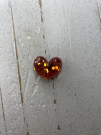 Flatback hartje epoxy gevuld diverse kleuren