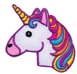 Opstrijkbare applicatie unicorn paard