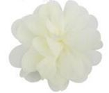 Chiffon bloem off white 5,5 cm