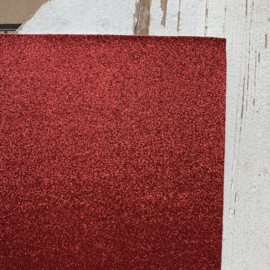 Glitter Leer rood 20x30cm.