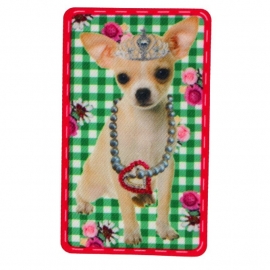 A04002 Vintage Chihuahua / groen ruitje