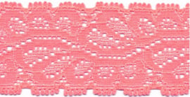 Elastisch kant (haarbandjes) zalm roze 3.5 cm