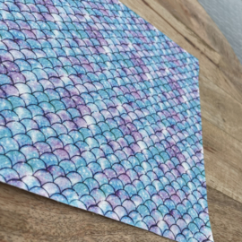 Zeemeermin staart patroon leer blauw of paars glitter
