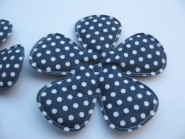 Bloem katoen marine polkadot 6.5cm.