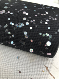 Glitter tule zwart