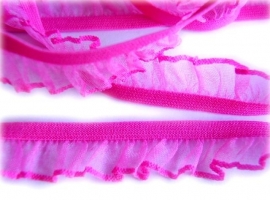 RU02 Ruche fuchsia elastisch