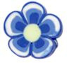 Kralen polymeer  bloem  Blauw