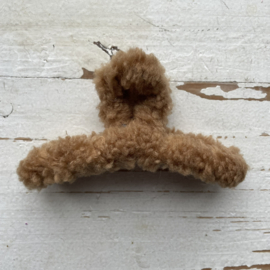 Haarclip groot teddy bruin 14cm.