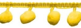 Pompomband geel 2cm