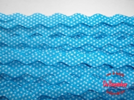 Zigzagband aqua polkadot 5mm