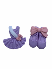 Balletschoentjes lila flatback