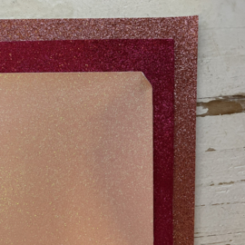 Glitter leer licht roze, fuchsia en oud roze