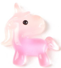 Flatback unicorn pink 2.6x2.2cm.