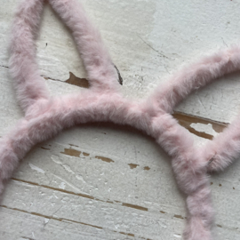 Diadeem haarband vacht konijn roze