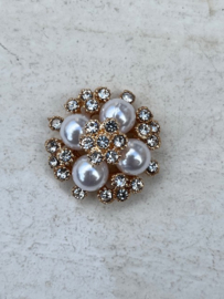 Rhinestone strass/parels 2.2cm.