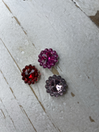 Flatback bloem diamant diverse kleuren 1.5cm.