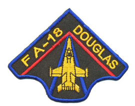 Opstrijkbare applicatie straaljager FA-18 Douglas