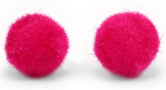 Pompom/velvet kralen roze