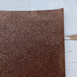 Leer glitter koper, bruin en licht bruin