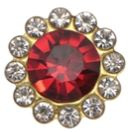 Rhinestone rood 1.2cm.