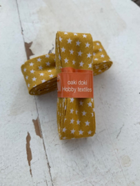 Biasband wit met zwarte mini sterren