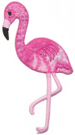 Opstrijkbare applicatie flamingo
