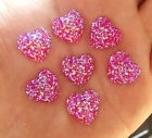 Flatback hartje glitter hot pink 1cm.