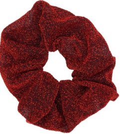 Scrunchie Haarwokkel zilver metallic