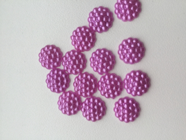 Flatback Parelmoer bolletjes fuchsia/roze 1.4cm.