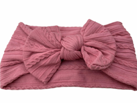 Haarbandje knoop dusty pink / oud roze