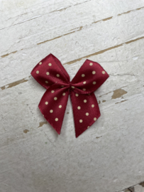 Satijnen polka dot strikjes diverse kleuren 3.5cm.