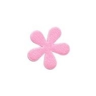 Mini bloem vilt licht roze. 2.3cm. Per 4.