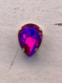 Flatback rhinestone druppel diamant hot pink 1.8cm