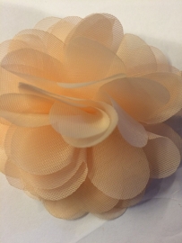 Bloem chiffon zalm 8cm.