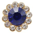 Rhinestone donkerblauw 1.2cm.