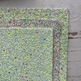 Leer grof glitter confetti groen, mix en neon groen