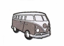 Opstrijk applicatie VW bus zilver