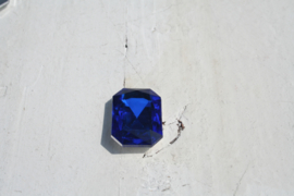Flatback rhinestone rechthoek royal blue/cobalt blauw