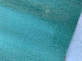 krokodillenprint leer mint groen 20x30cm
