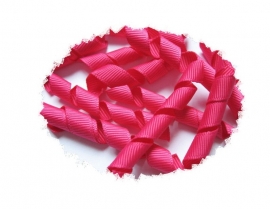 Krullen lint fuchsia 7cm pst